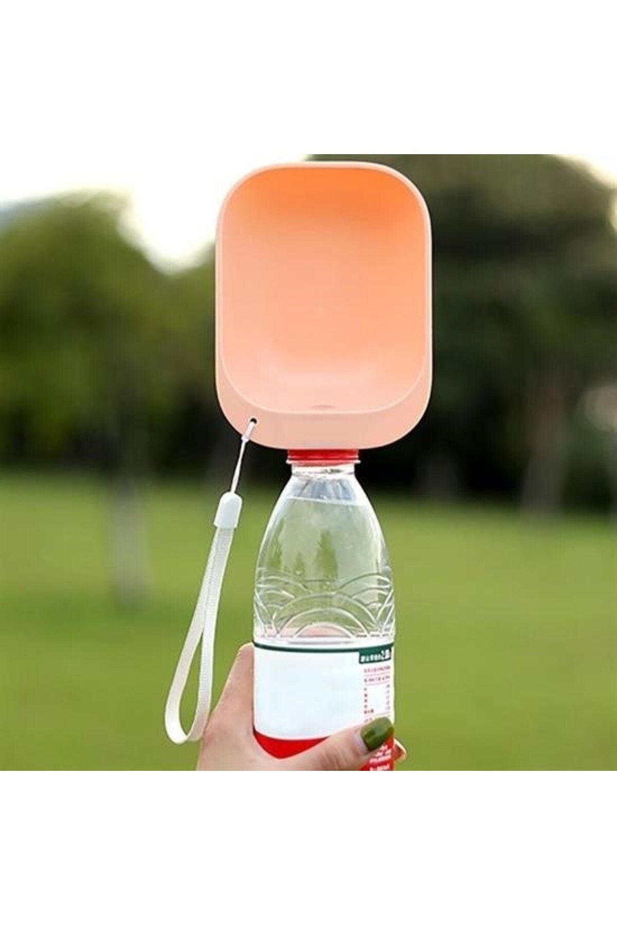 ® Evcil Hayvan Plastik Yıkanabilir Taşınabilir Su Şişesi Bağlantılı Su Kabı