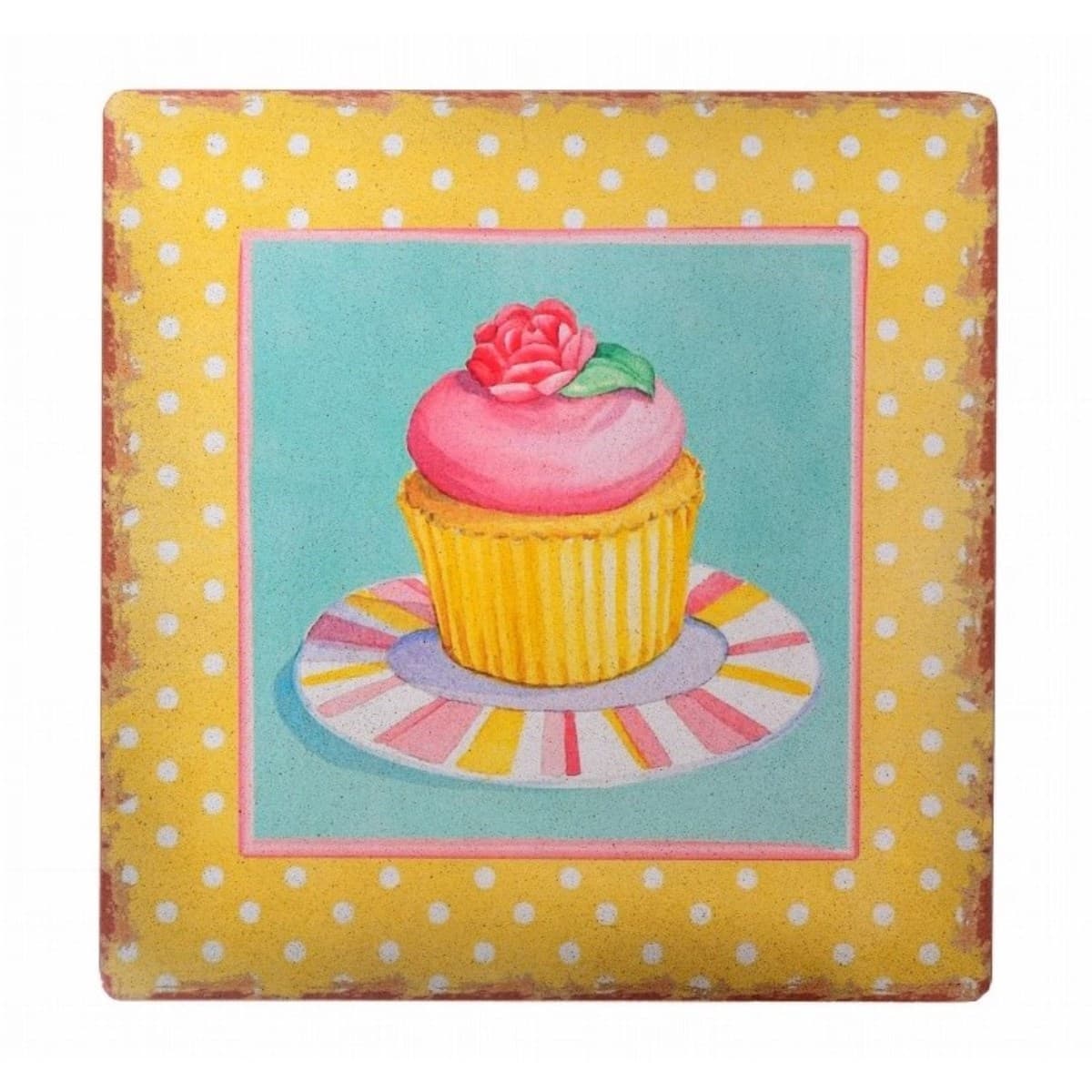 Roichil® Decotown Duvar Panosu 40*40 Cup Cake Muffin Motifli Duvar Süsü