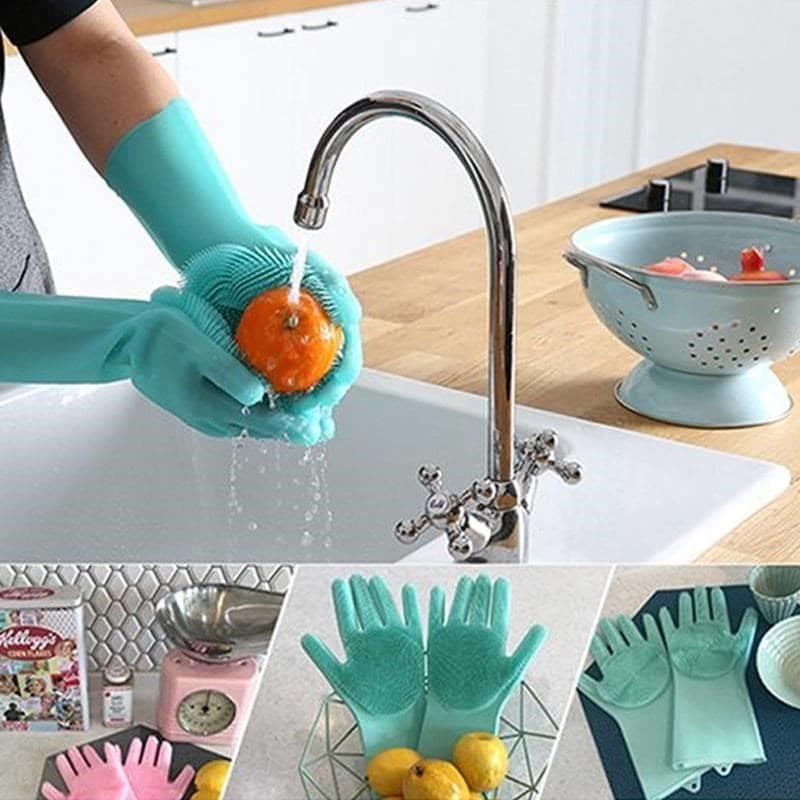 Roichil® Isıya Dayanıklı Pratik Sihirli Silikon Bulaşık Yıkama Eldiveni