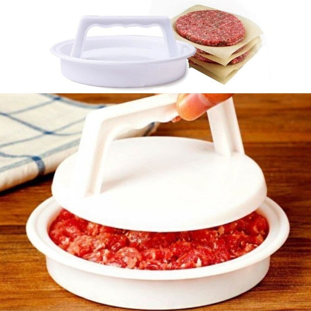 Roichil® Hamburger Ve Köfte Şekillendirici Köfte Kalıbı Pratik Burger Pres Aparatı — küçük görsel 3
