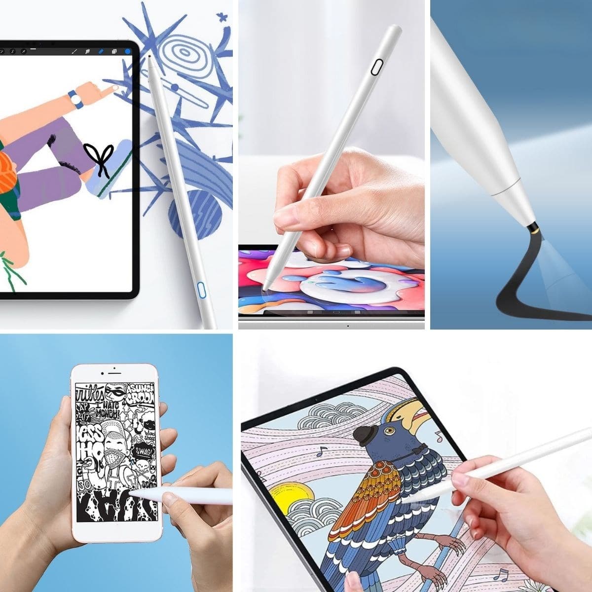 Roichil® Evrensel Tablet ve Dokunmatik Telefonlarla Uyumlu Hassas Çizim ve Tasarım Kalemi — küçük görsel 2