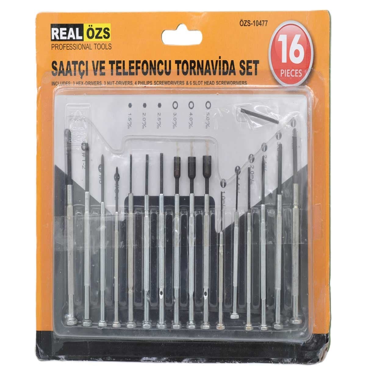 Roichil® 16 Parça Hassas Tornavida Seti Saatçi ve Telefoncu Tornavidası
