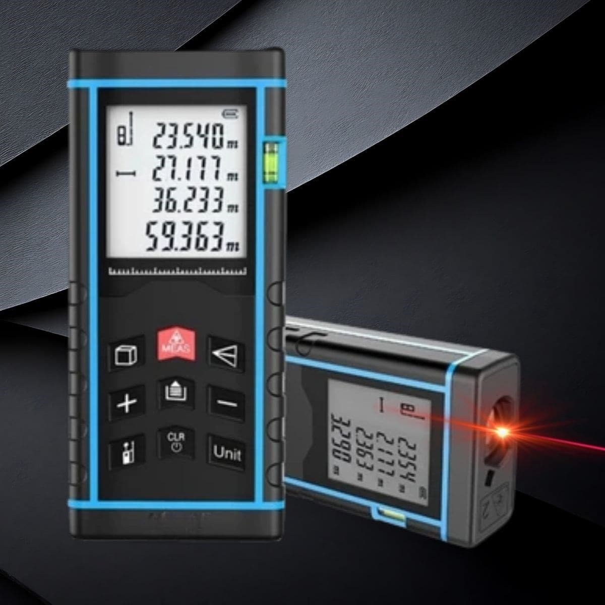 Roichil® Profesyonel 40 Metre Dijital Lazer Metre Ölçüm Cihazı-LCD Ekranlı,Su Terazili,Pisagor Ölçüm Fonksiyonlu,20 Kayıt Hafızalı,Hassas Lazer Ölçer