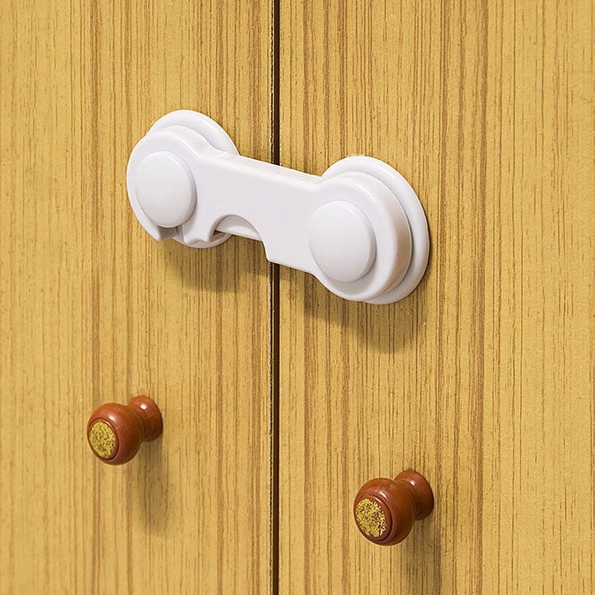 Roichil® Bebek Çocuk Güvenliği Çekmece ve Dolap İçin Kendiliğinde Yapışkanlı Vidasız Kapak Kilidi