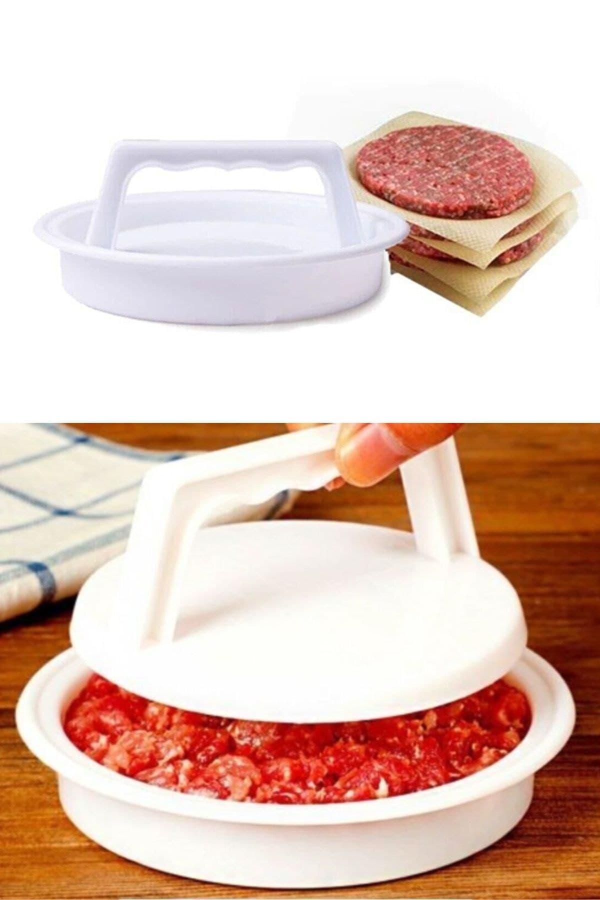 Roichil® Hamburger Ve Köfte Şekillendirici Köfte Kalıbı Pratik Burger Pres Aparatı — küçük görsel 7
