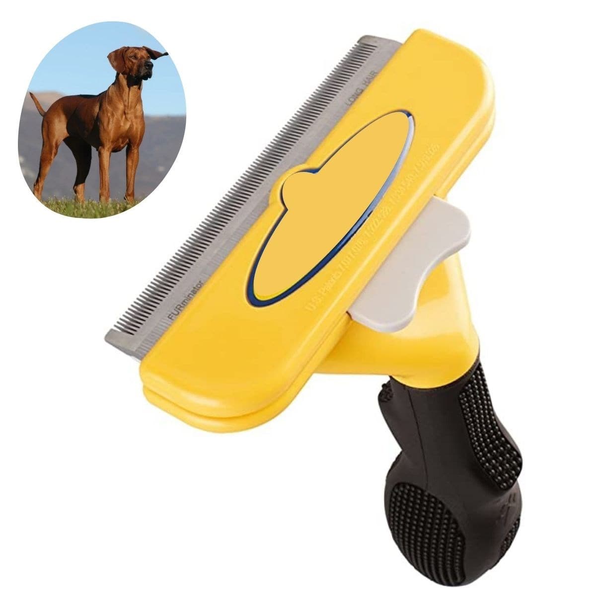 Roichil® Kedi ve Köpekler İçin Kısa Tüylü Köpek Tarağı Tüy Toplayıcı Tarak Large