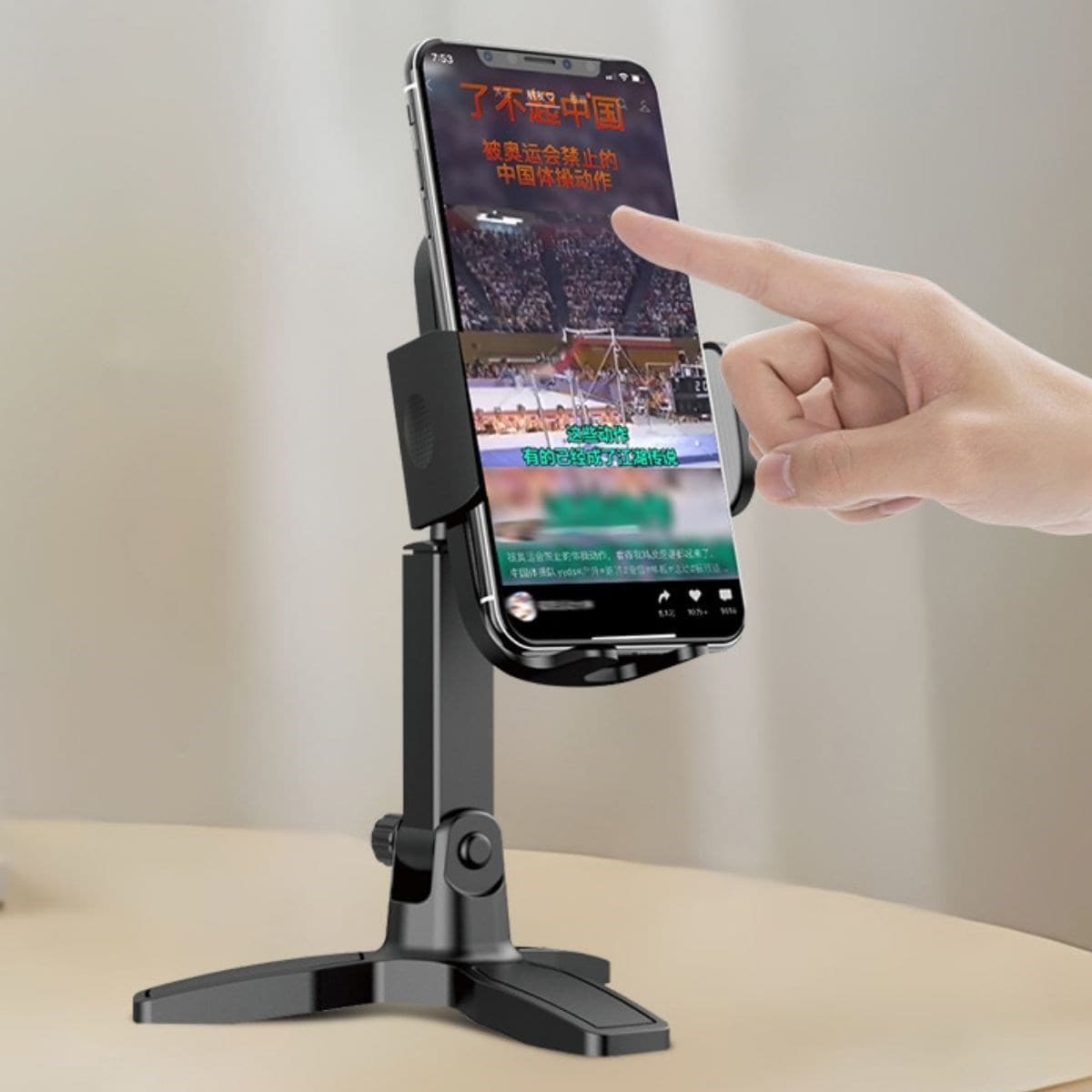 Roichil® Masaüstü Telefon Standı 360 Derece Dönebilen Başlıklı Ayaklı Telefon Tripodu