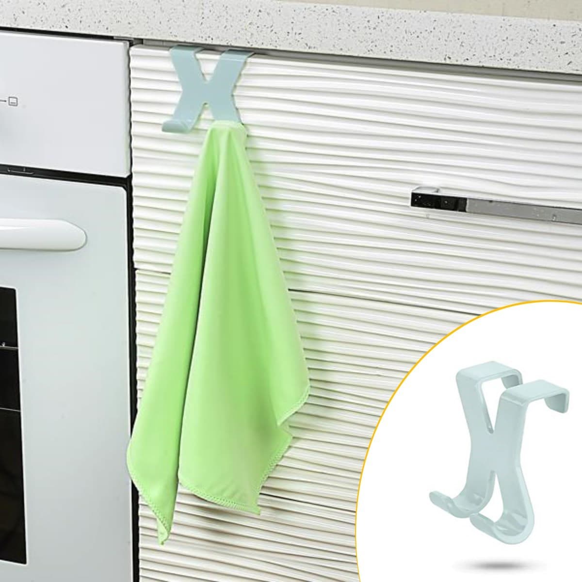 Roichil® Mutfak Banyo Dolap Kapağına Takılan Meta Havlu Askılığı Aparatı