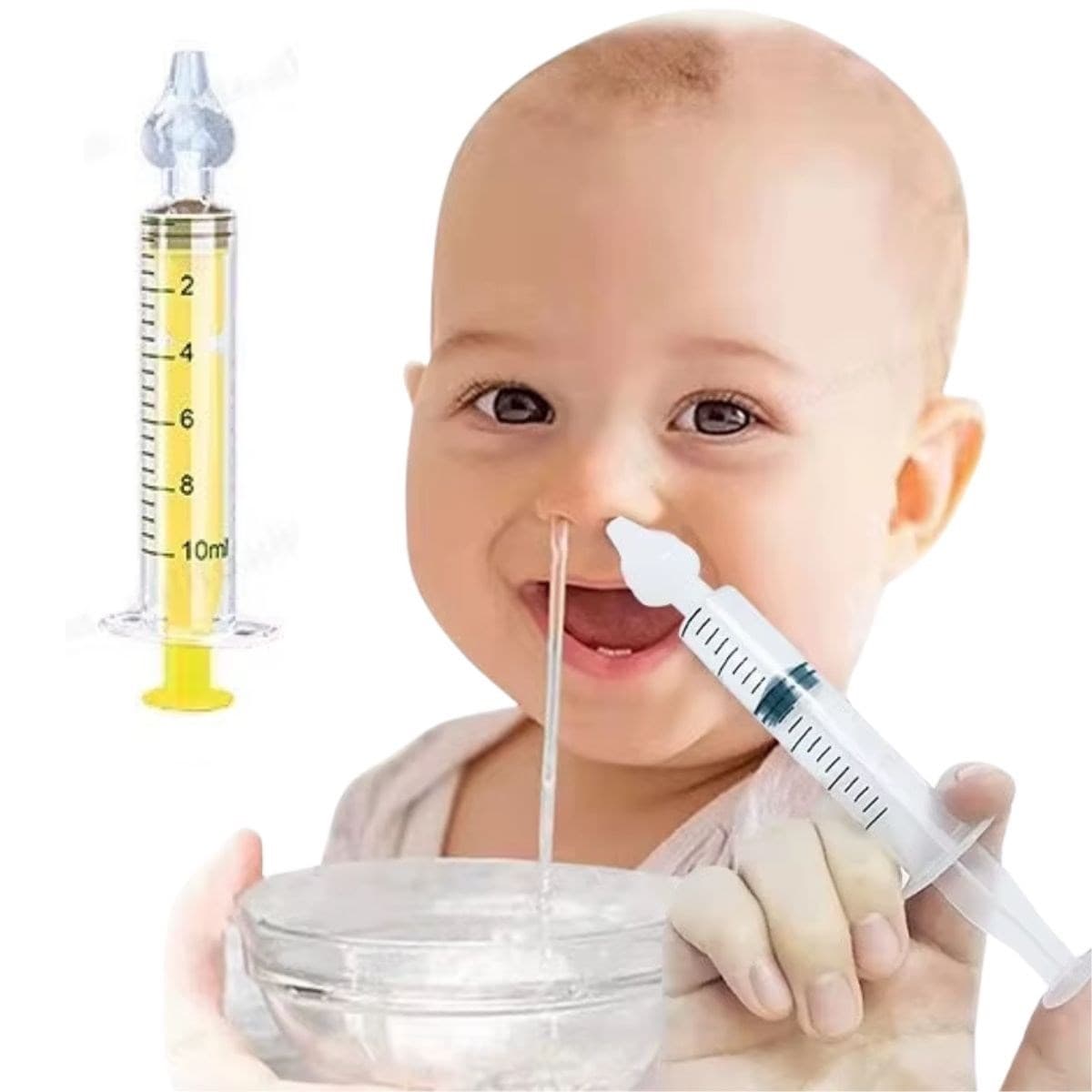 Roichil® Yeniden Kullanılabilir, Manuel Burun Temizleyici 10ml Kapasiteli Burun Açıcı Şırınga