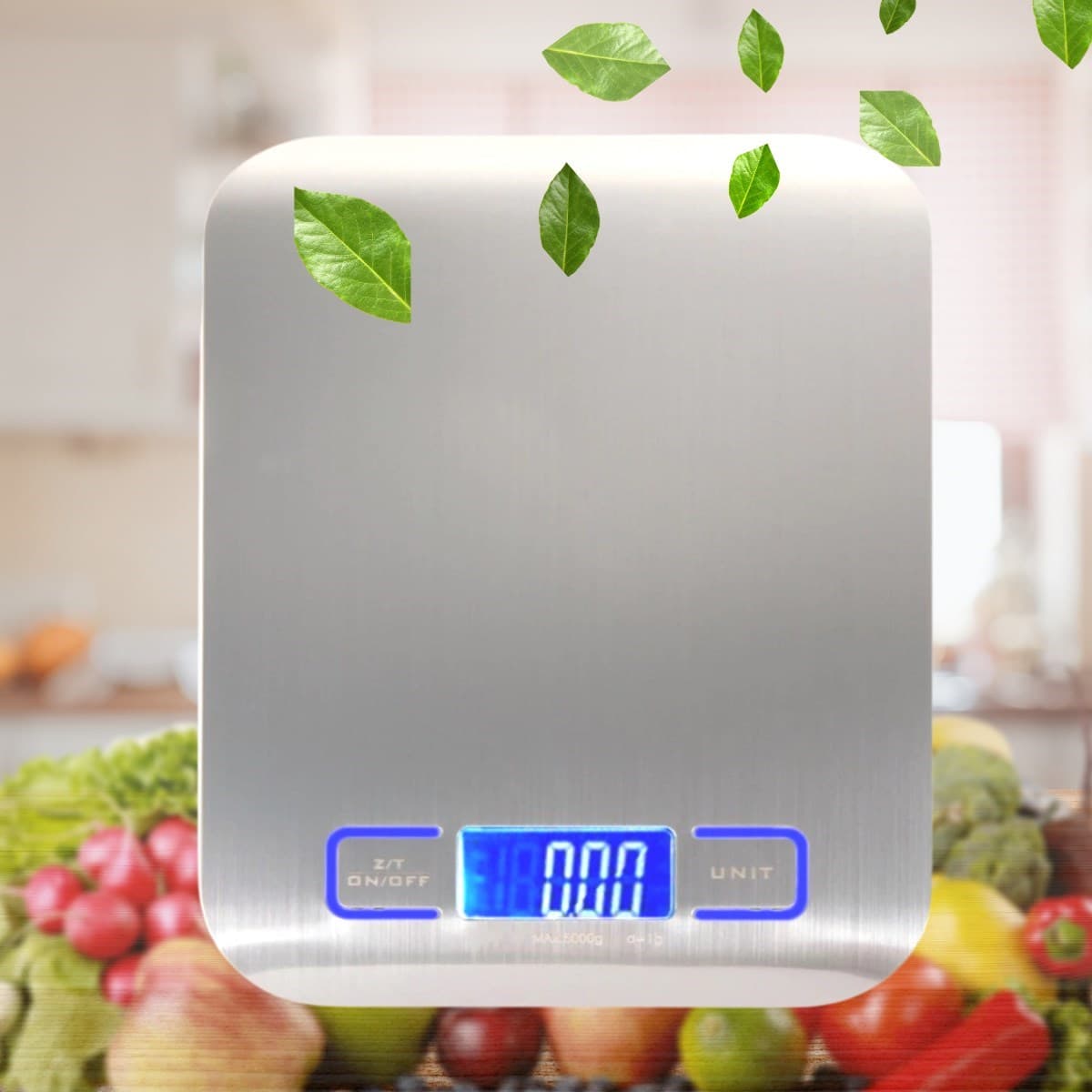 Roichil® TF 1002 Hassas Ölçümlü Maksimum 5 Kg Kapasiteli Led Ekran Platin Dijital Mutfak Tartısı