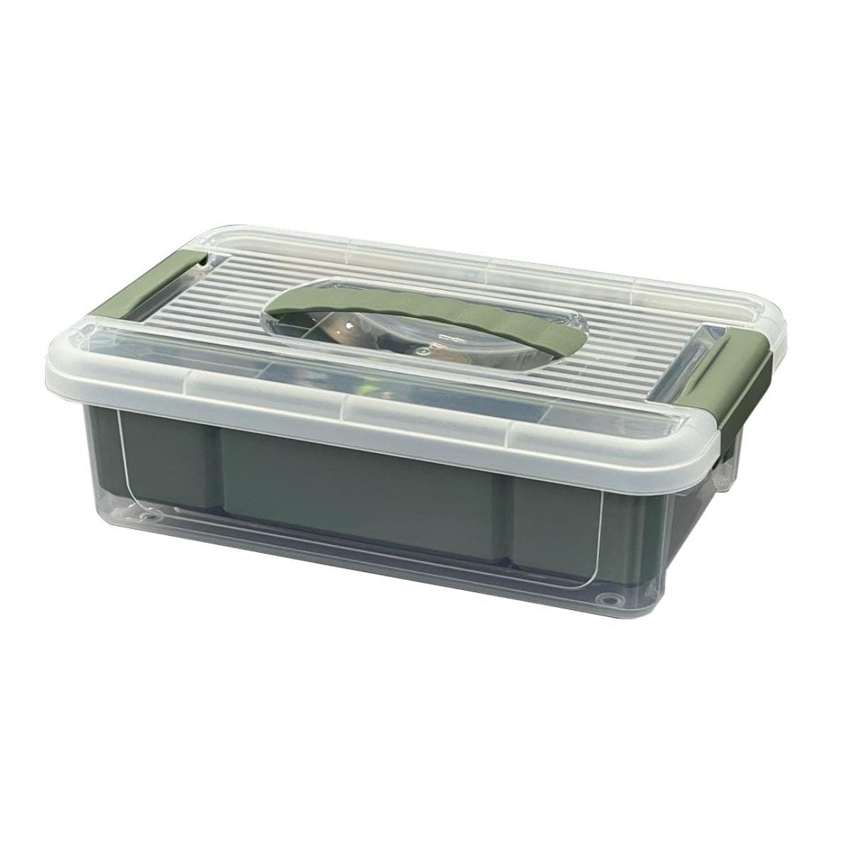 Roichil® 6 Bölmeli 3 Litre Plastik Saklama Kutusu Kapaklı Kulplu Organizer