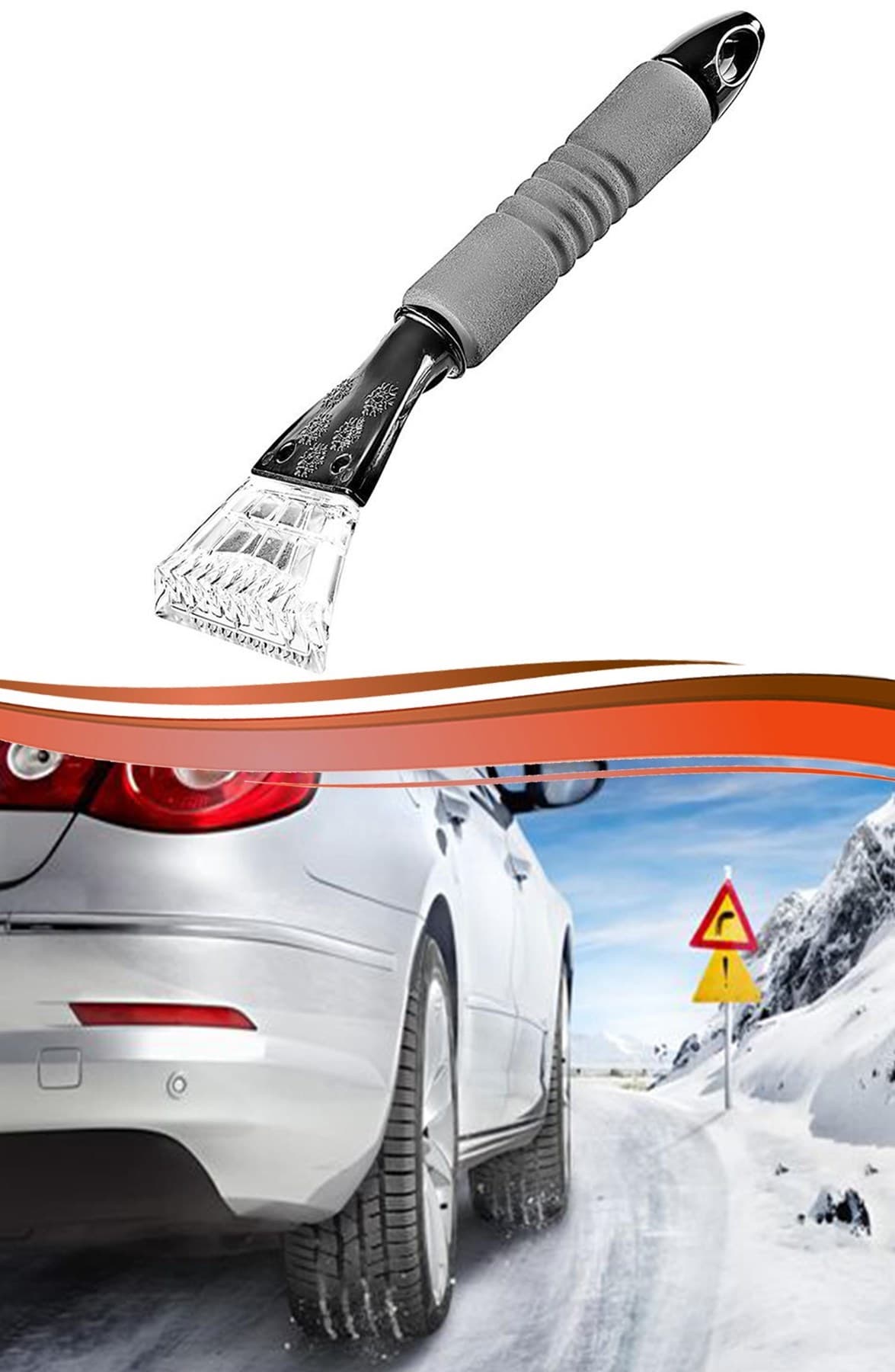 Roichil® Araç Camı Kar Süpürgesi Buz Kazıyıcı ve Kar Temizleme Fırçası