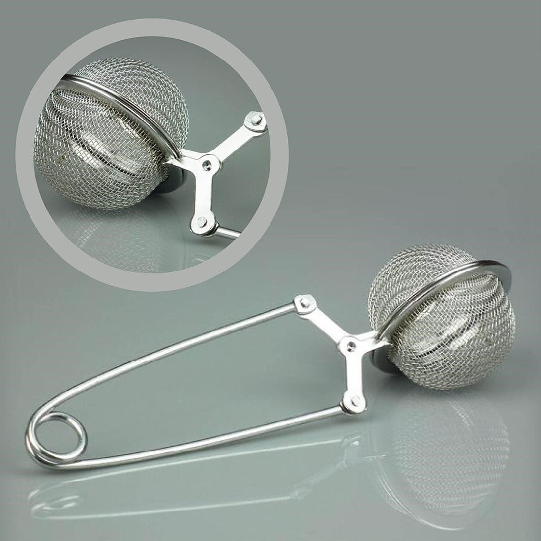 Roichil® Paslanmaz Metal Pratik Kolay Bitki Çayı Demleme Süzgeci Aparatı