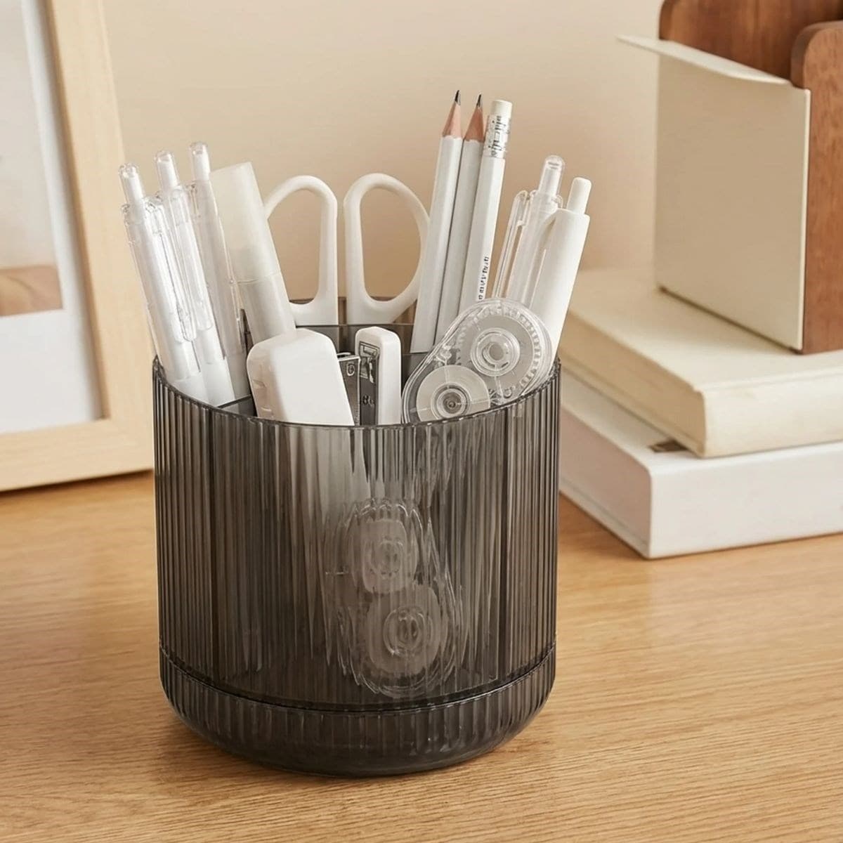 Roichil® 360° Dönebilen Plastik Organizer – Çok Amaçlı Mutfak, Banyo ve Makyaj Malzemesi Düzenleyici, Döner Masaüstü Stand
