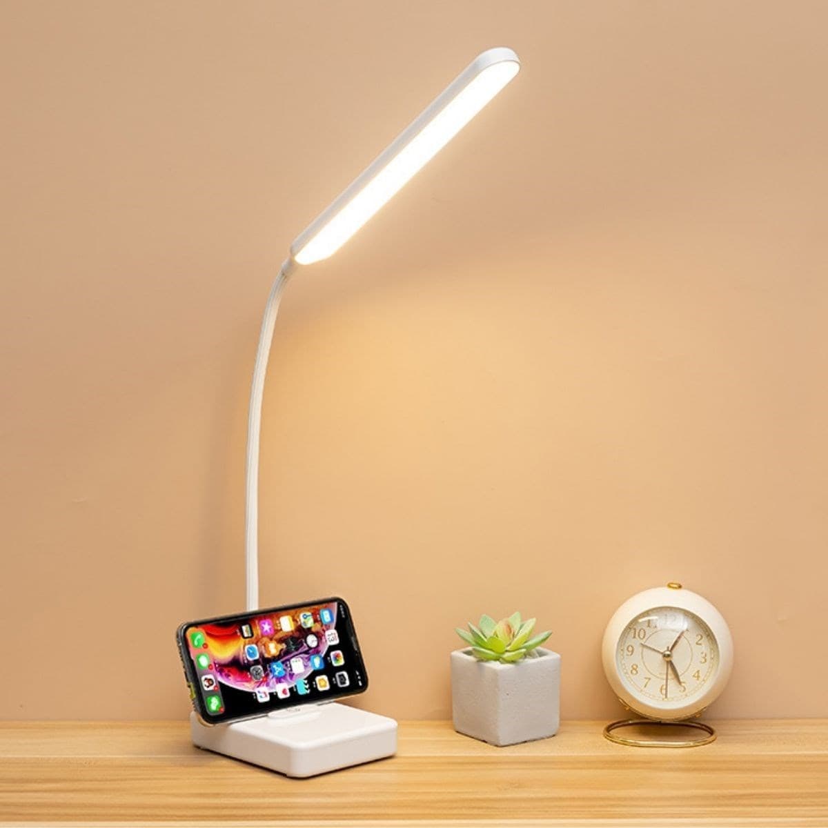 Roichil® İnce Uzun USBli Dokunmatik 3 Kademeli 360 Derece Özel Göz Korumalı led Lityum Masa Lambası