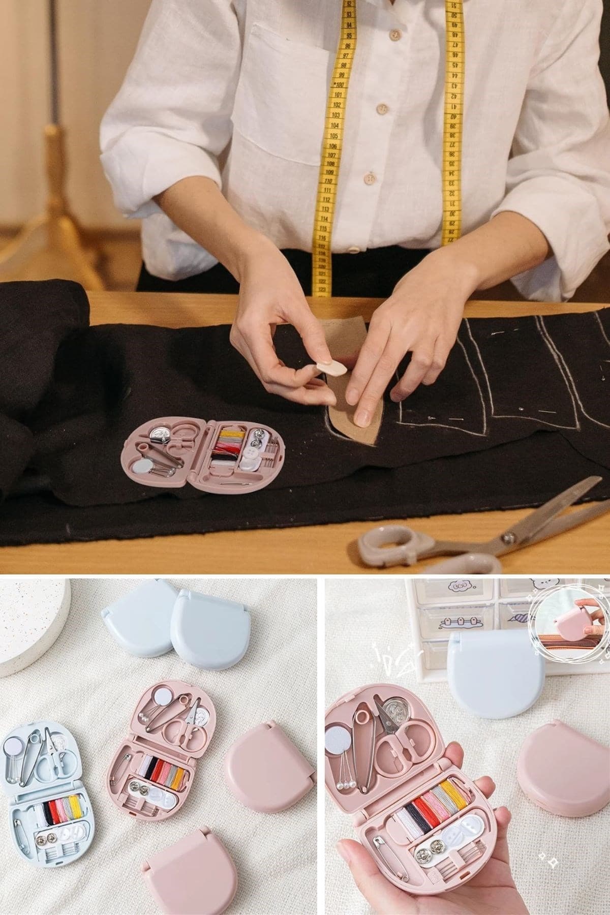Roichil® Çok Fonksiyonlu Mini Çanta Boy Seyahat Tipi Dikiş Seti — küçük görsel 7