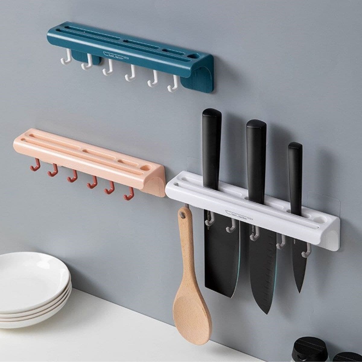 Roichil® Pratik Çoklu Bıçak Askısı Mutfak Bıçak Düzenleyici Organizer Dayanıklı Bıçaklık