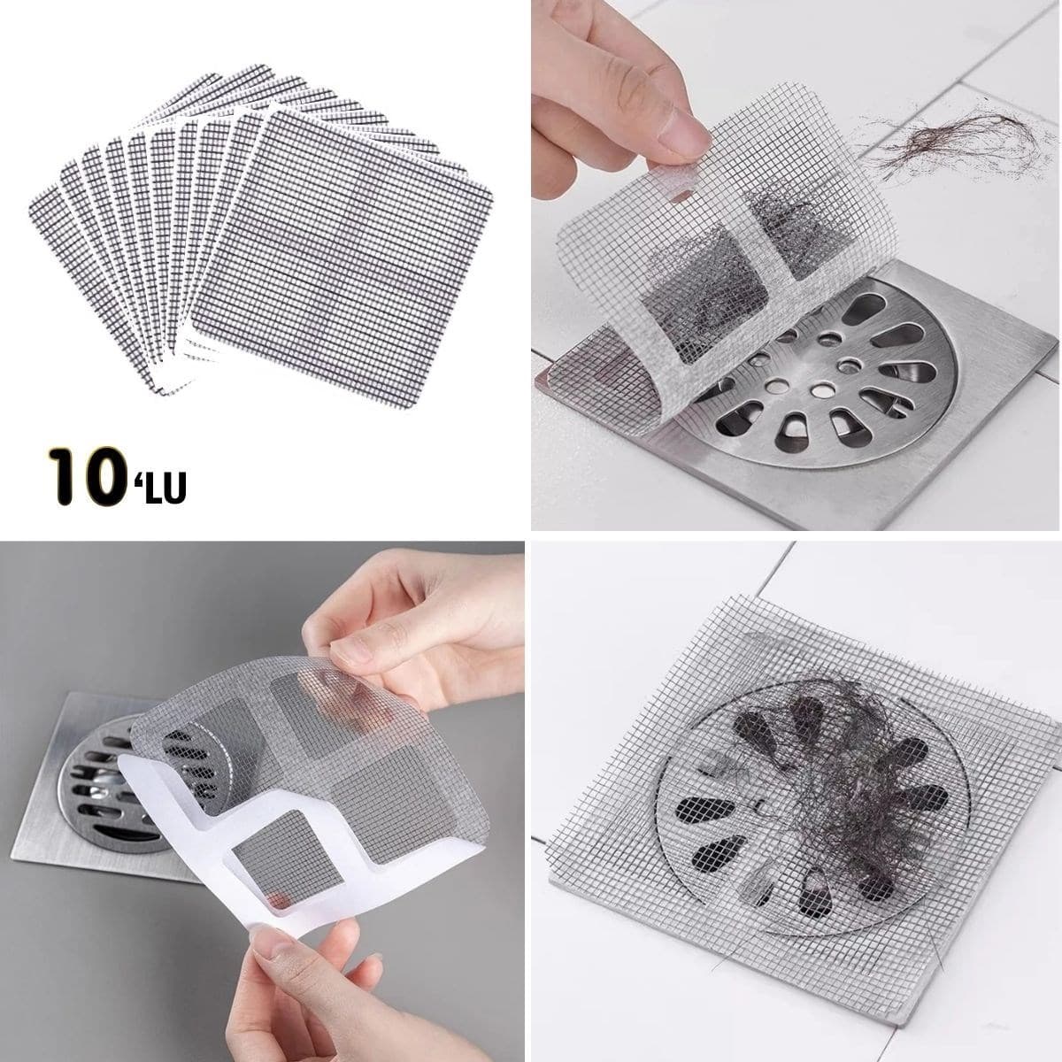 Roichil® 10'lu Banyo ve Mutfak Lavabo Koku Önleyici ve Haşere Böcek Önleyici Gider Filtresi