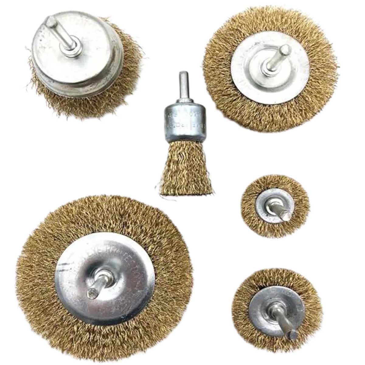 Roichil® 6'lı Pimli Tel Fırça Seti Pas Yağ Kir Boya Yapışkan Çözücü
