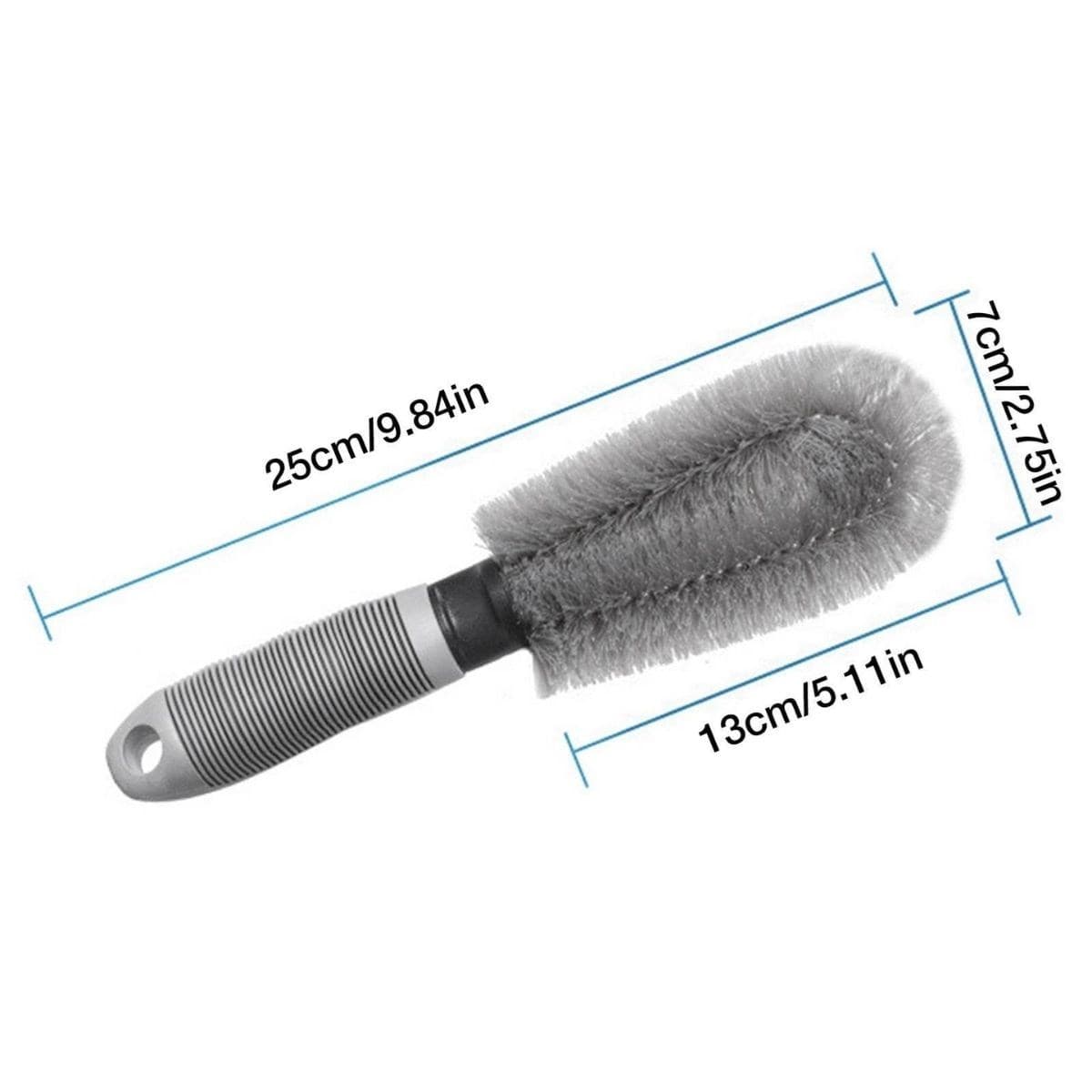Gri Oto Jant Temizleme Fırçası – Ergonomik Saplı, Lastik ve Jant Detay Temizliği İçin Güçlü Kıllı Fırça — küçük görsel 5