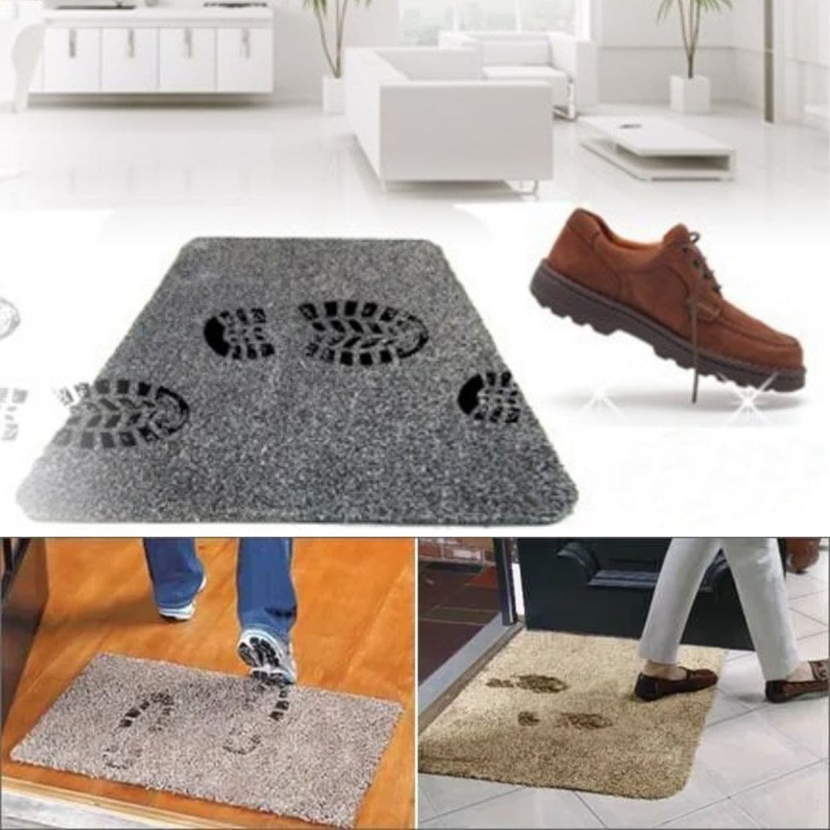 Roichil® Çamaşır Makinesinde Yıkanabilir Kir Toz Emici Mikrofiberli Paspas