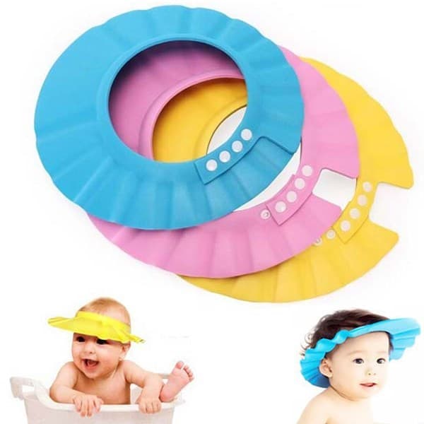 Roichil® Ayarlanabilir Bebek Banyo Şapkası Pembe Küvet Şapkası Başlığı