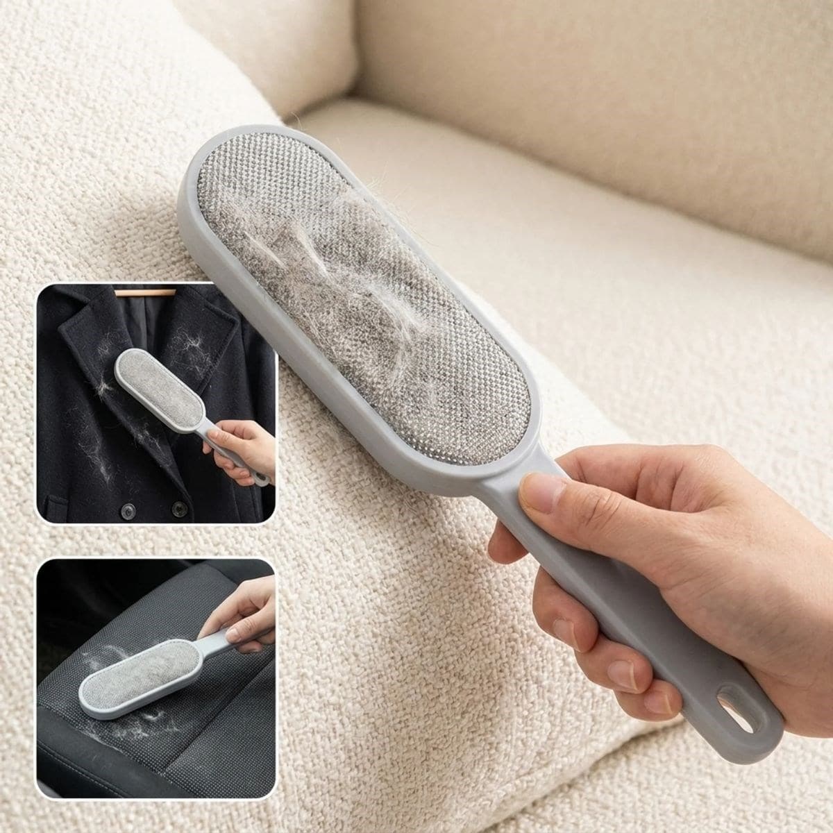 Roichil® Kadife Tüy Toplayıcı Fırça – Koltuk Halı ve Kıyafet Temizleyici Aparat