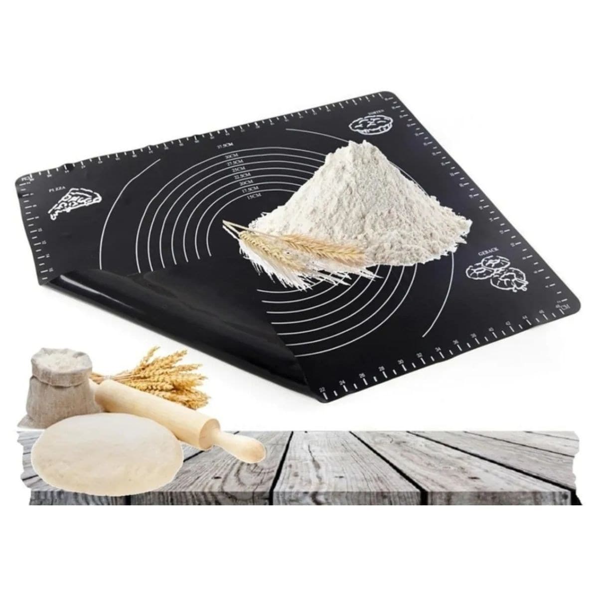 Roichil® Silikon Çok Amaçlı Geniş Hamur Matı Hamur Açma Matı 40*50 cm