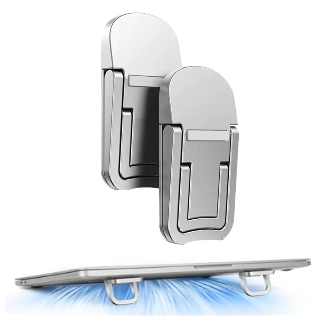 Roichil® 1 Çift Yapışkanlı Katlanabilir Laptop Standı – Mini Notebook Yükseltici, Taşınabilir Kaymaz Laptop Ayağı