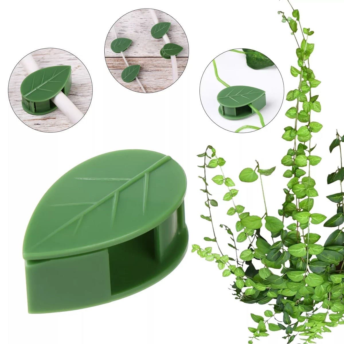 Roichil®10 lu Yaprak Tasarımlı Kablo Bitki Sarmaşık Düzenleyici Yapışkanlı Klipsler