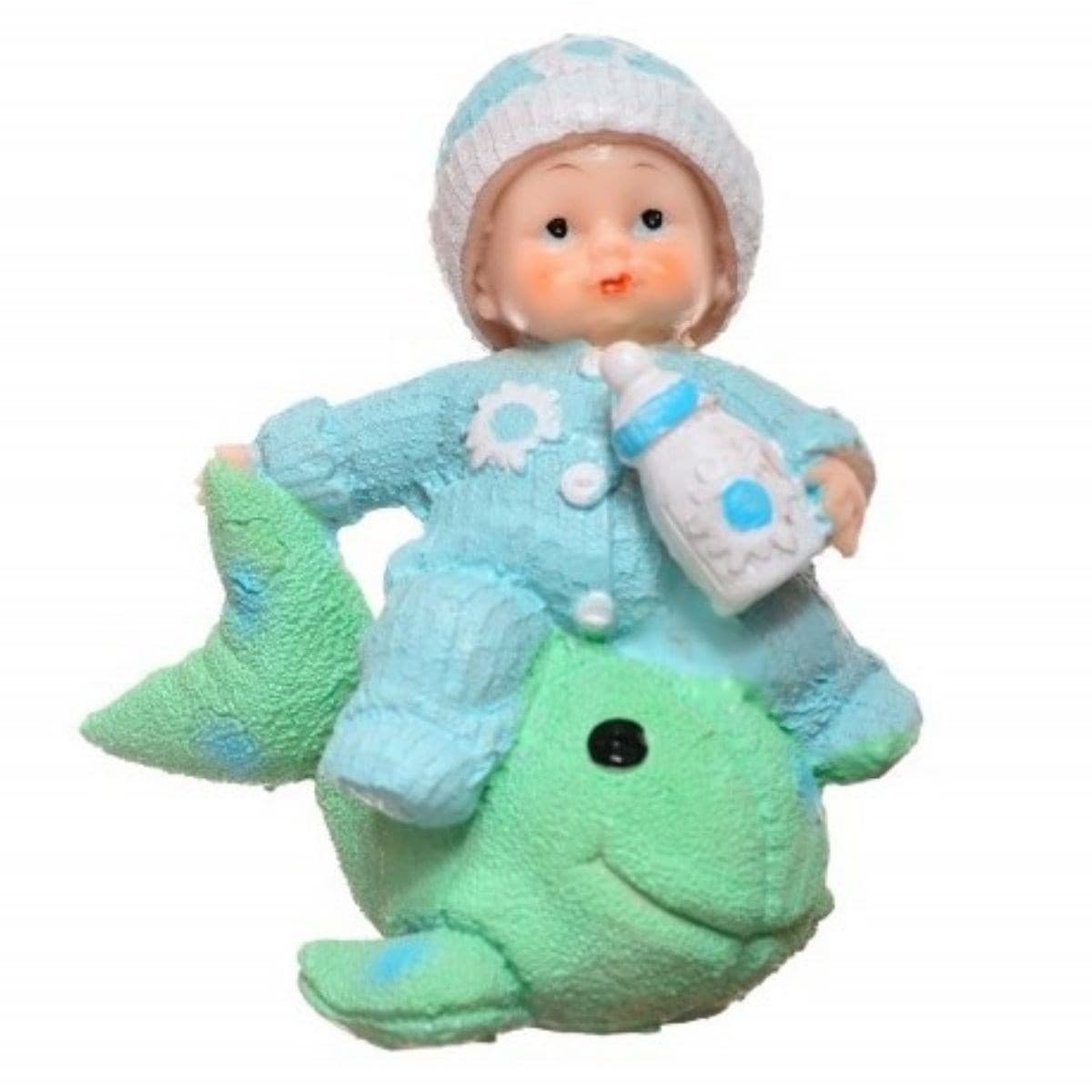 Roichil® Decotown Hediyelik Sevimli Mavi Bebek Biblo Polyester Süs Eşyası