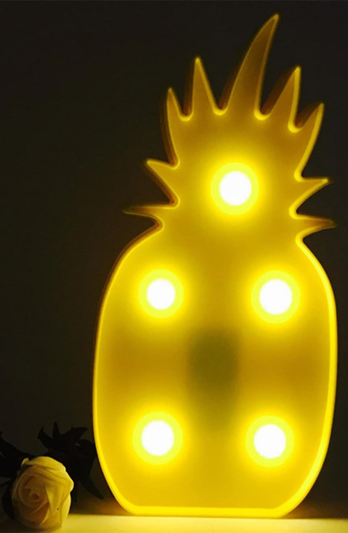 Roichil® Ananas Şeklinde Ledli Dekoratif Eğlenceli Çocuk Gece Lambası