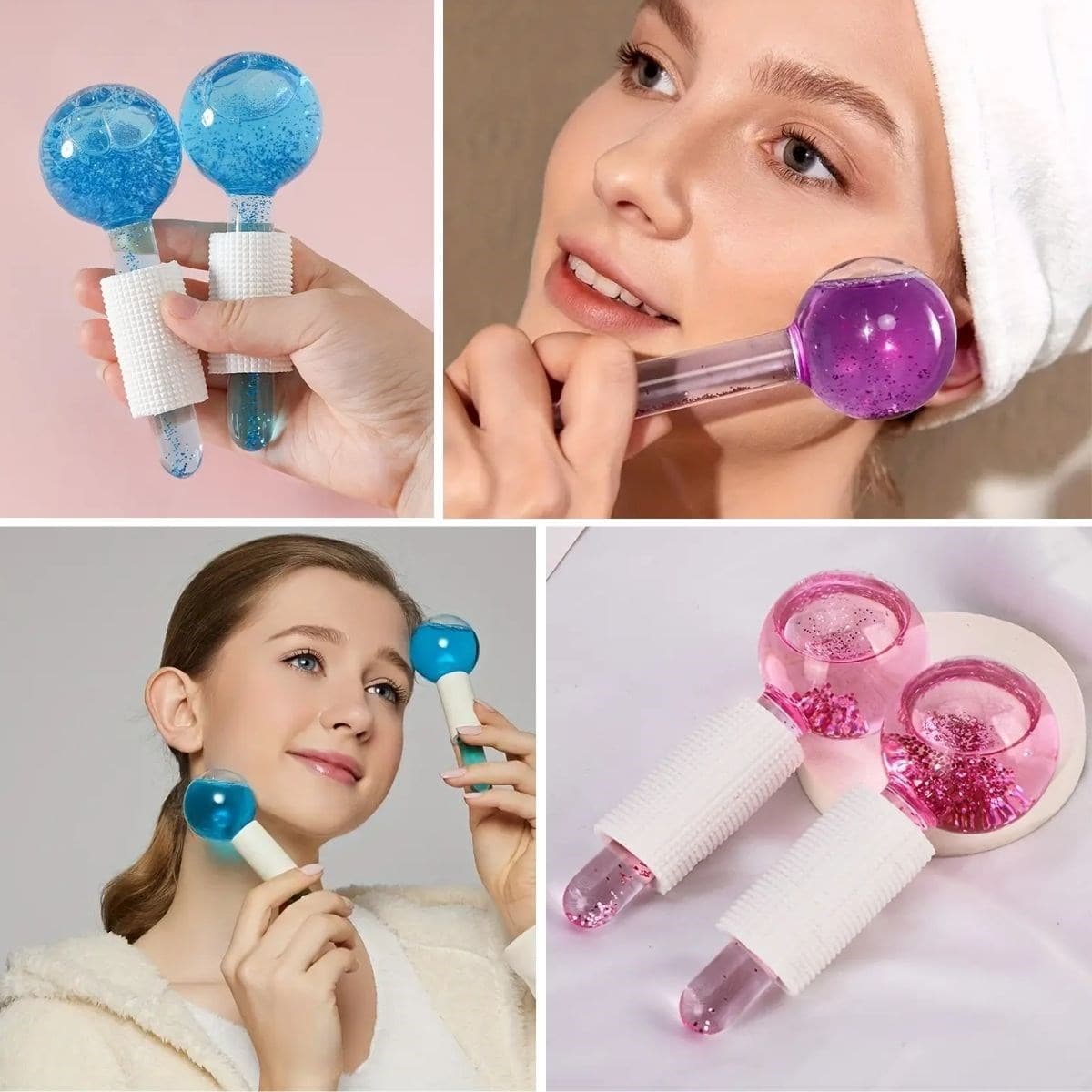 Roichil® Buz Küre Yüz ve Göz Soğuk Masaj ve Terapi Topu Leke Önleyici Cilt Bakımı Göz Altı Terapi Topları