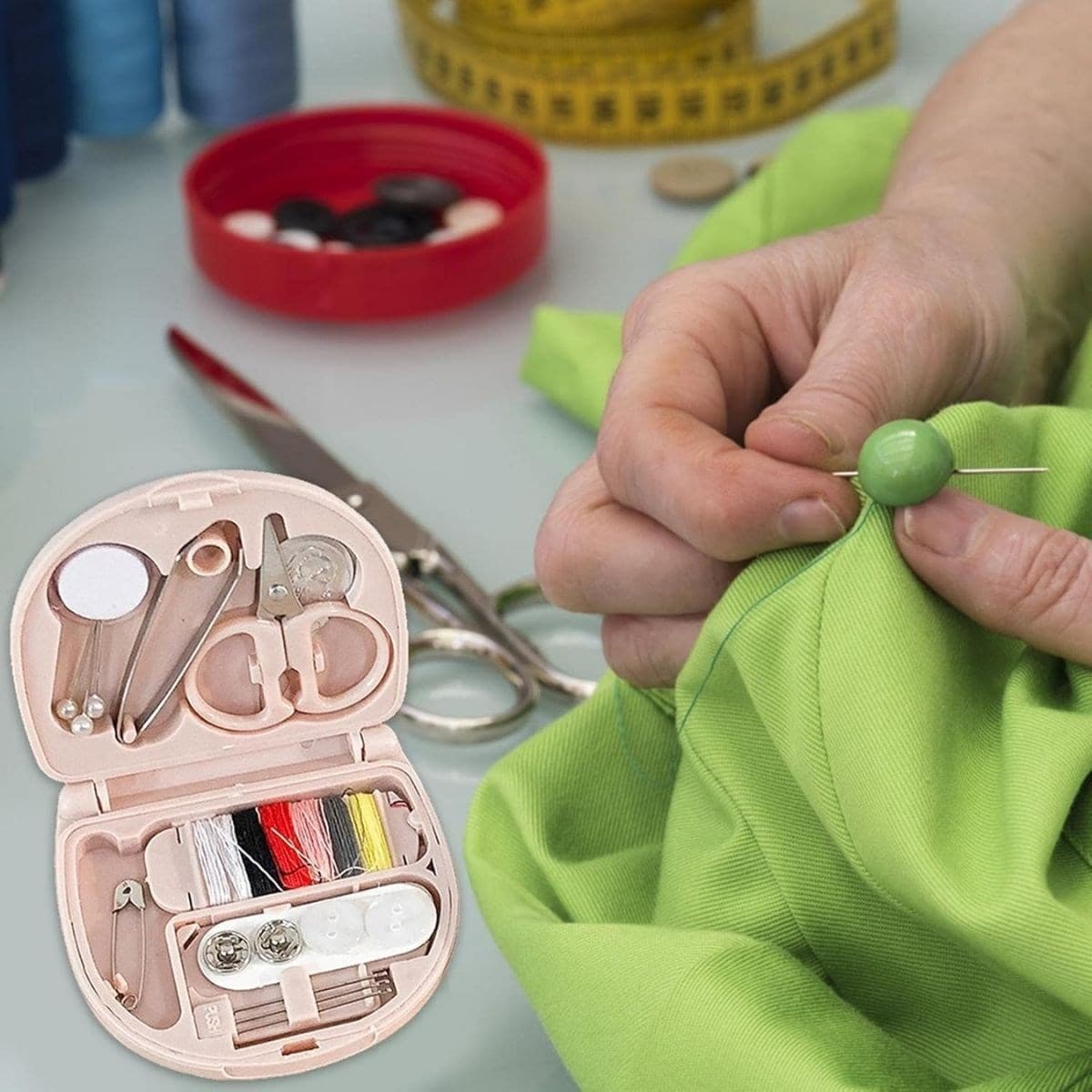 Roichil® Çok Fonksiyonlu Mini Çanta Boy Seyahat Tipi Dikiş Seti — küçük görsel 5