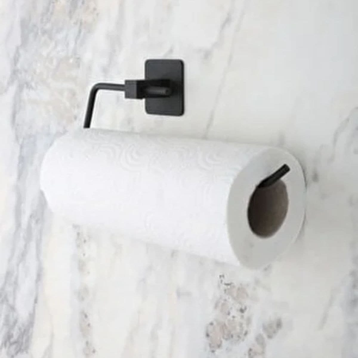 Roichil® Kendiliğinden Yapışkanlı Siyah Paslanmaz Metal Rulo Havluluk Aparat