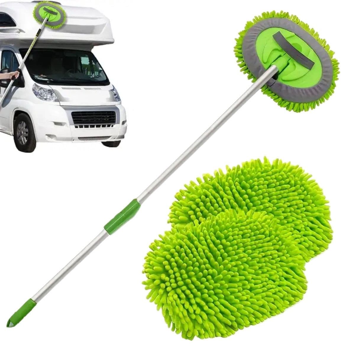 Roichil® Yedek Mikrofiber Bezli Oto Yıkama Mop Seti