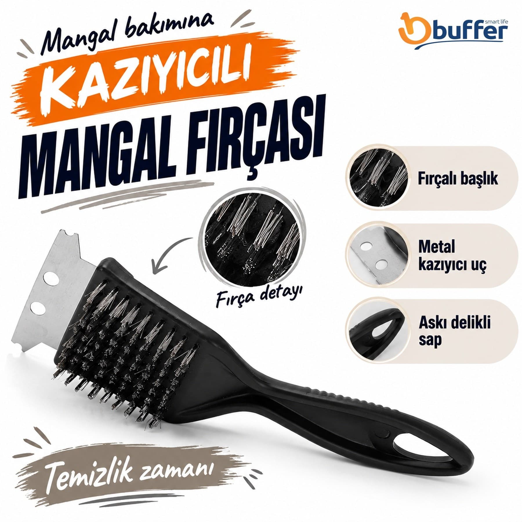 Roichil® Mangal BBQ Temizlik Fırçası