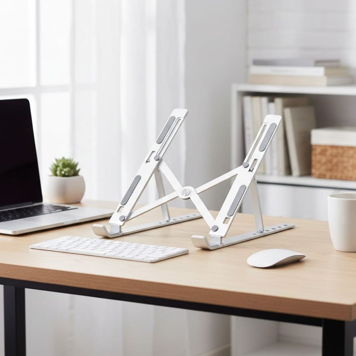 Roichil® Plastik Katlanır Tablet Standı – Ayarlanabilir Açılı, Taşınabilir Masaüstü Telefon ve Tablet Tutucu Stand