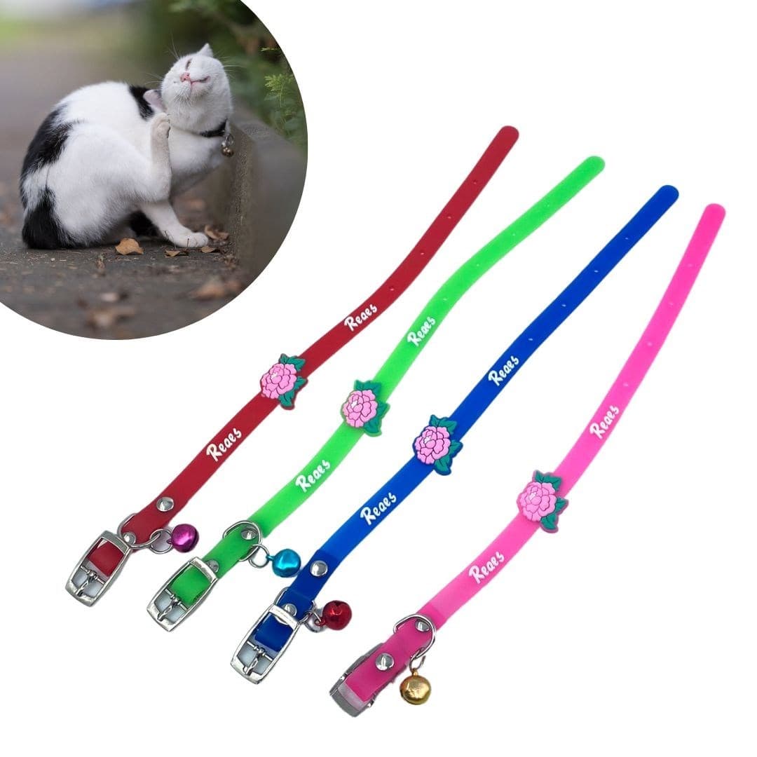 Roichil® Çıngıraklı Zilli Sevimli Renkli Slikon Kedi Köpek Boyun Tasması