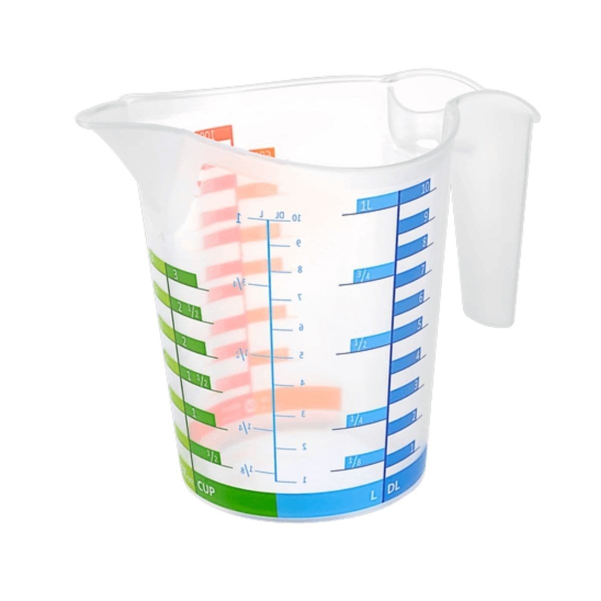 Roichil® 500 ml Renkli Dereceli Sert Plastik Mutfak Ölçü Kabı