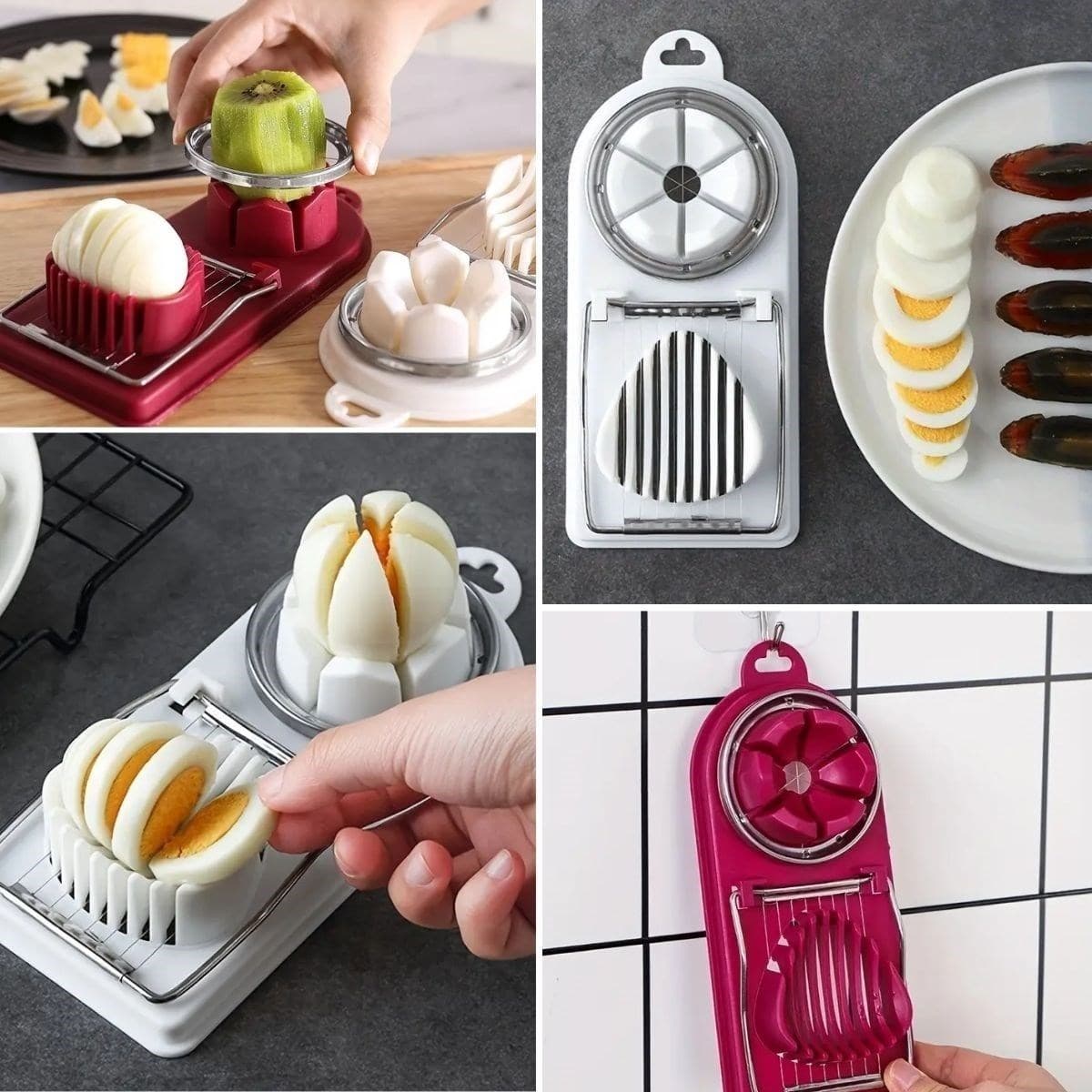 Roichil® Çok Fonksiyonlu Eşit Yumurta ,Meyve Dilimleyici Kesici Aparat — küçük görsel 2