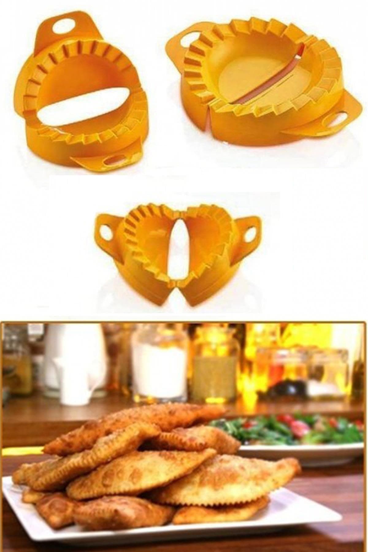 Roichil® 3lü Çiğ börek kurabiye Hamur İşi Ravioli Kesme Kalıbı Aparatı