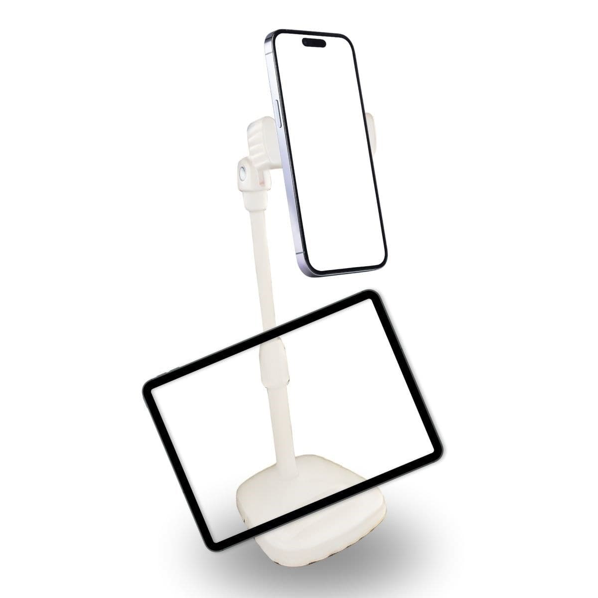Roichil® Masa Üstü Tablet ve Telefon Tutucu Plastik Aparat Beyaz Telefon Standı