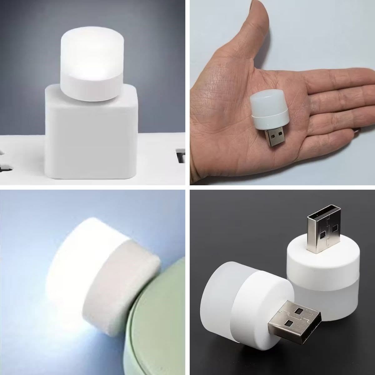 Roichil® USB Mini Top LED 10’lu Aydınlatma Beyaz Işıklı Gece Lambası, Enerji Tasarruflu Mikro LED Işıklar — küçük görsel 4