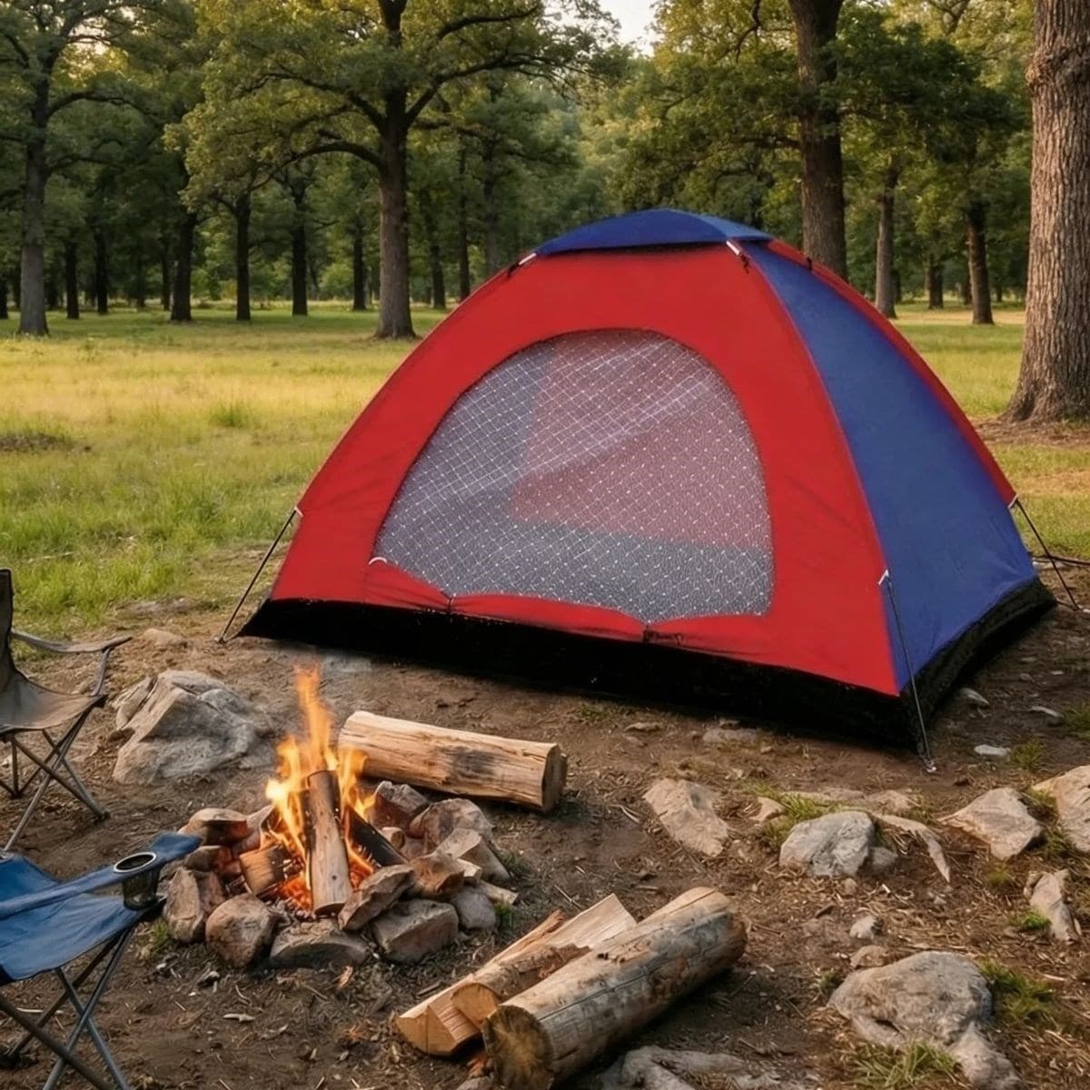 Roichil® 6 Kişilik Manuel Kurulum Kamp Çadırı – Aile, Doğa, Piknik ve Outdoor Kamp Çadırı 220x250x150 cm