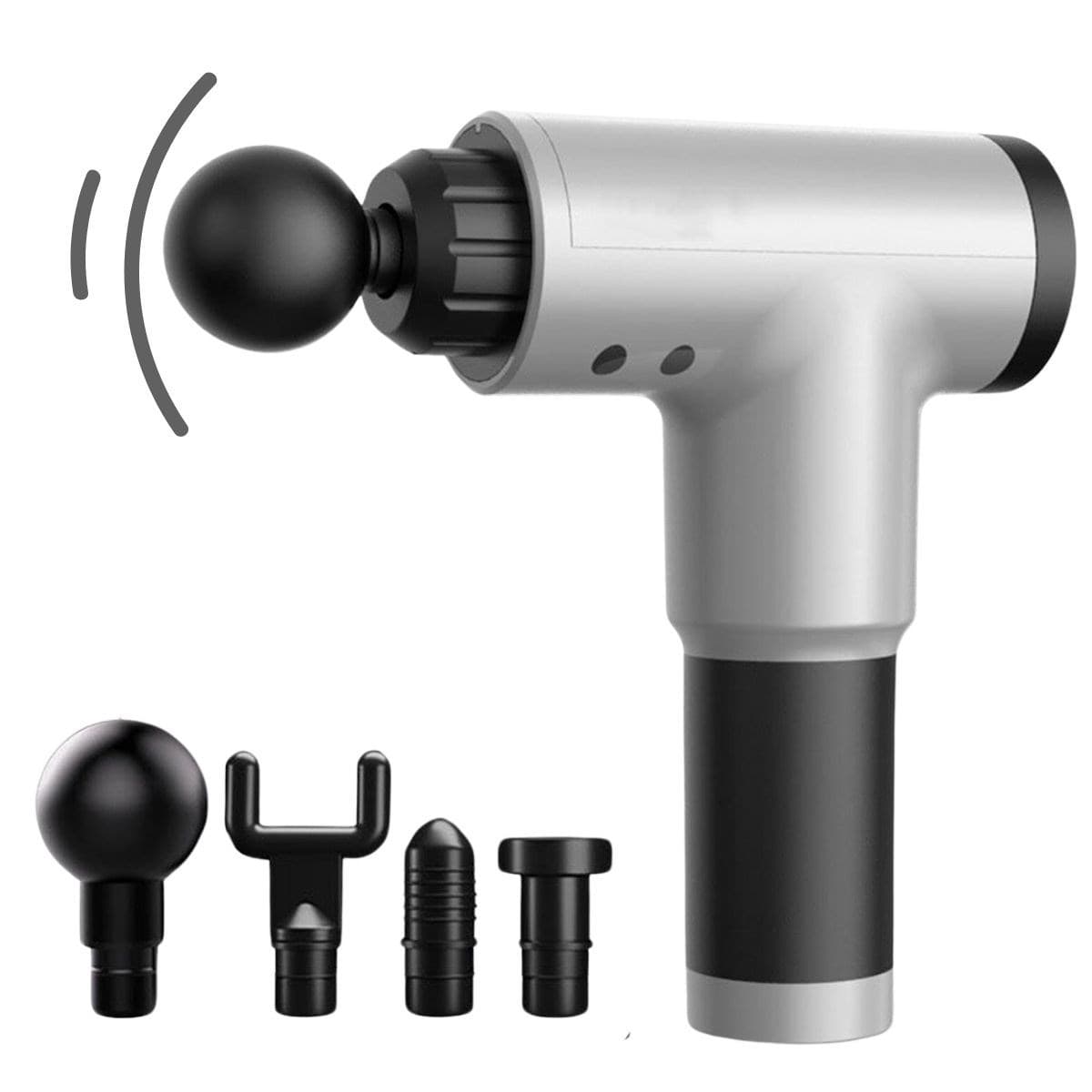 Roichil® 6 Farklı Seviyeli Titreşimli 4 Farklı Başlıklı Büyük Boy Masaj Tabancası