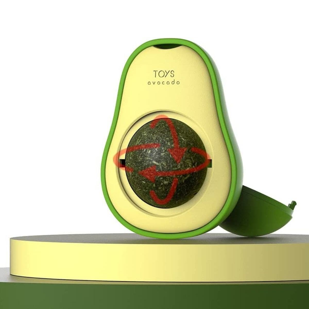 Roichil® Avokado Model Yapışkanlı Kedi Oyuncağı Yenilebilir Kedi Nanesi Otu — küçük görsel 8