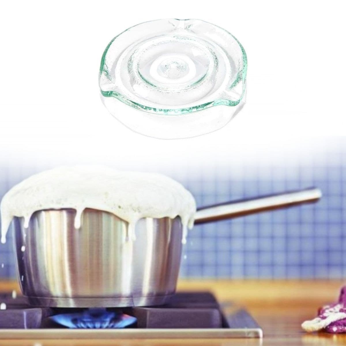 Roichil® Cam Süt Kaynatma ve Taşma Önleyici Aparat – Süt Taşırmaz Güvenli Kaynatma,Isıya Dayanıklı Cam
