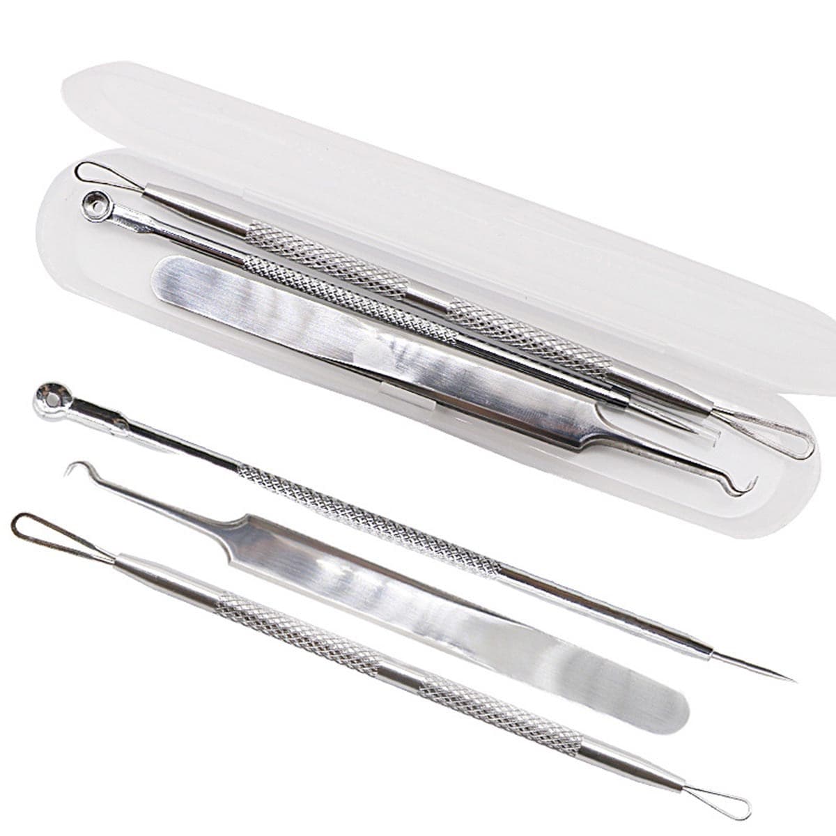 Roichil® Paslanmaz Çelik Siyah Nokta Sivilce ve Akne Temizleyici Set 3lü Kit