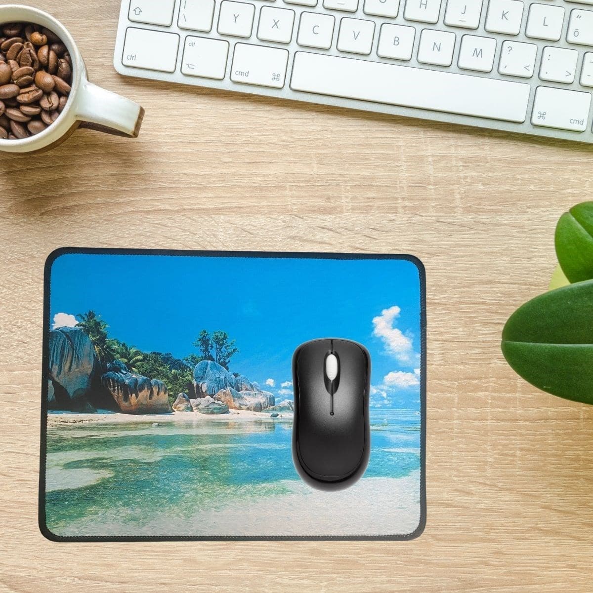 Roichil® 25x32 cm Küçük Boy Mouse Pad Manzara Ada